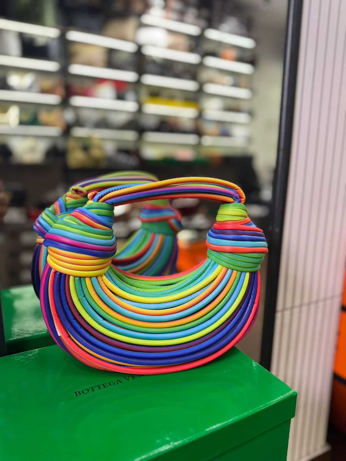 BOTTEGA VENETA Double Knot Women Bag – Premium Handbag with Signature Knotted Design (Mixed Colour Design A))