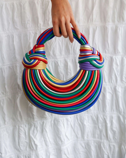 BOTTEGA VENETA Double Knot Women Bag – Premium Handbag with Signature Knotted Design (Mixed Colour Design A))