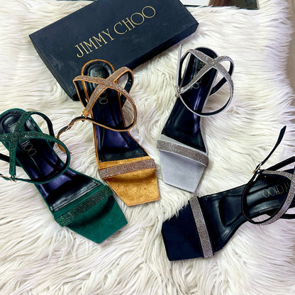 Jimmy Choo Transparent Heel – Elegant & Modern (Black)