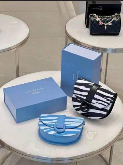 CHARLES & KEITH — Faux Leather Shoulder Bag (With Brand Bag & Tag) (Black)