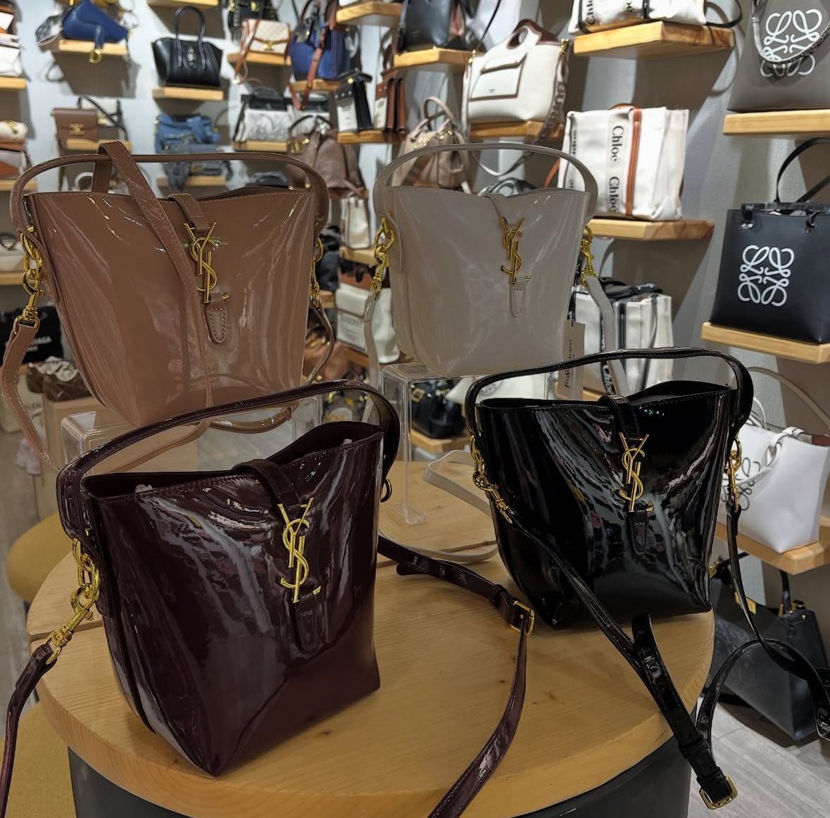 YSL Saint Laurent – Le 37 Bucket Bag (Purple)