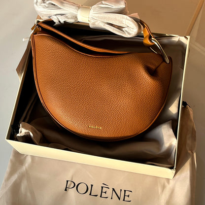 POLÈNE Tonca – Textured Cognac Edition Women Bag (Mustard)