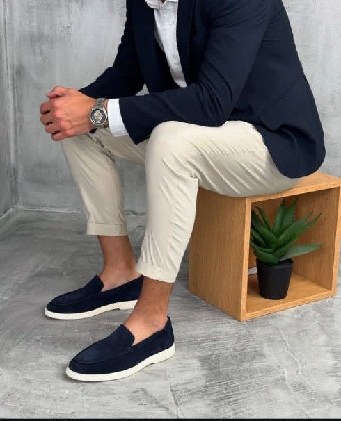 LORO PIANA Master Series – Men Shoes (Navy Blue)