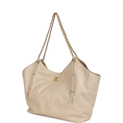 C-H-A-N-E-L 25S MAXI TOTE BAG – Women Bag (Off White)
