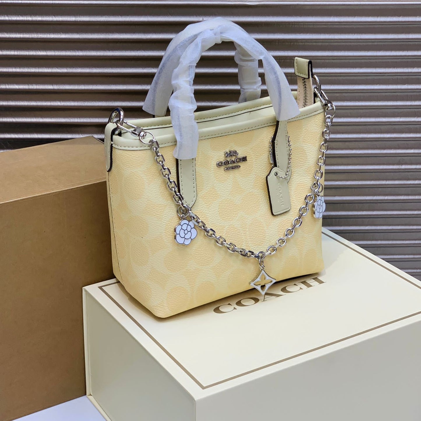 C-O-A-C-H City Mini Women Bag – New Design Official Model (Yellow Cream)