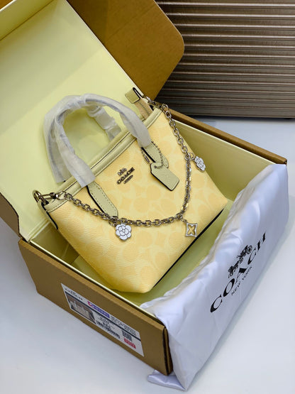C-O-A-C-H City Mini Women Bag – New Design Official Model (Yellow Cream)