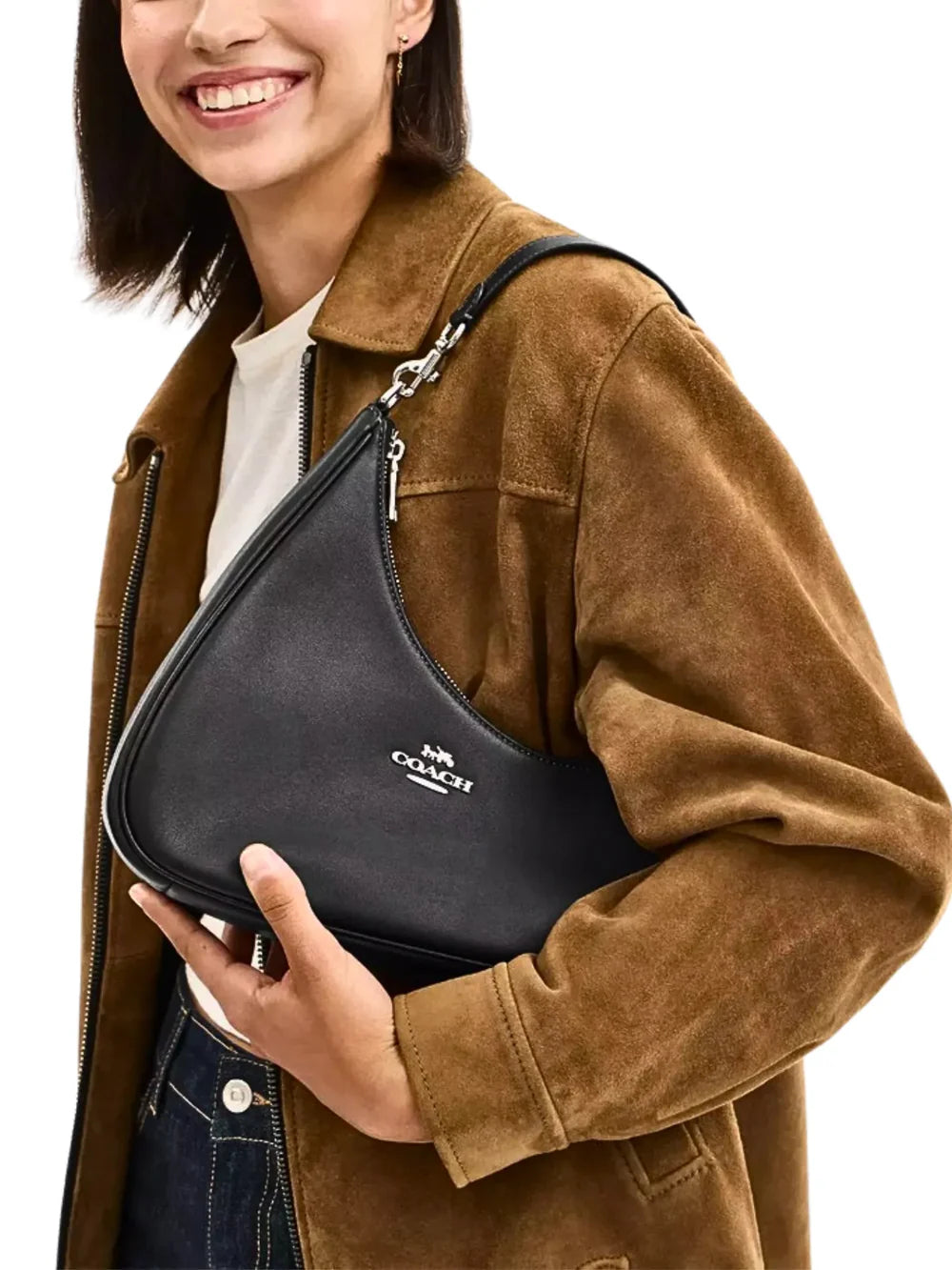 C-O-A-C-H Twisted Teri Shoulder Women Bag – Signature Canvas Edition (Black)