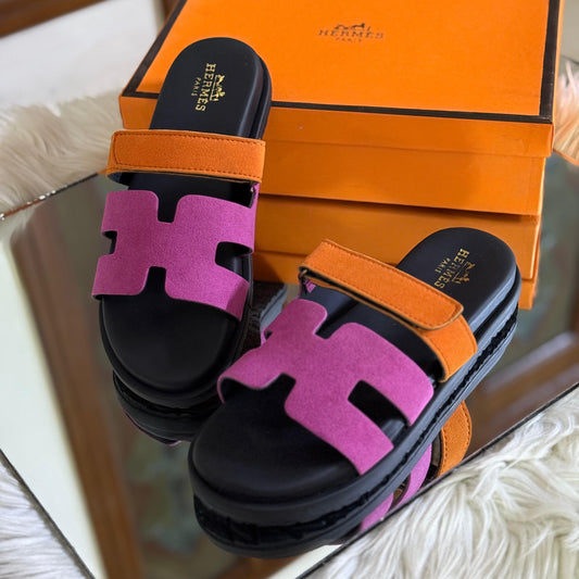 H-E-R-M-E-S Ladies Softy Flat Slippers – Premium Women Flat Slippers (Pink)