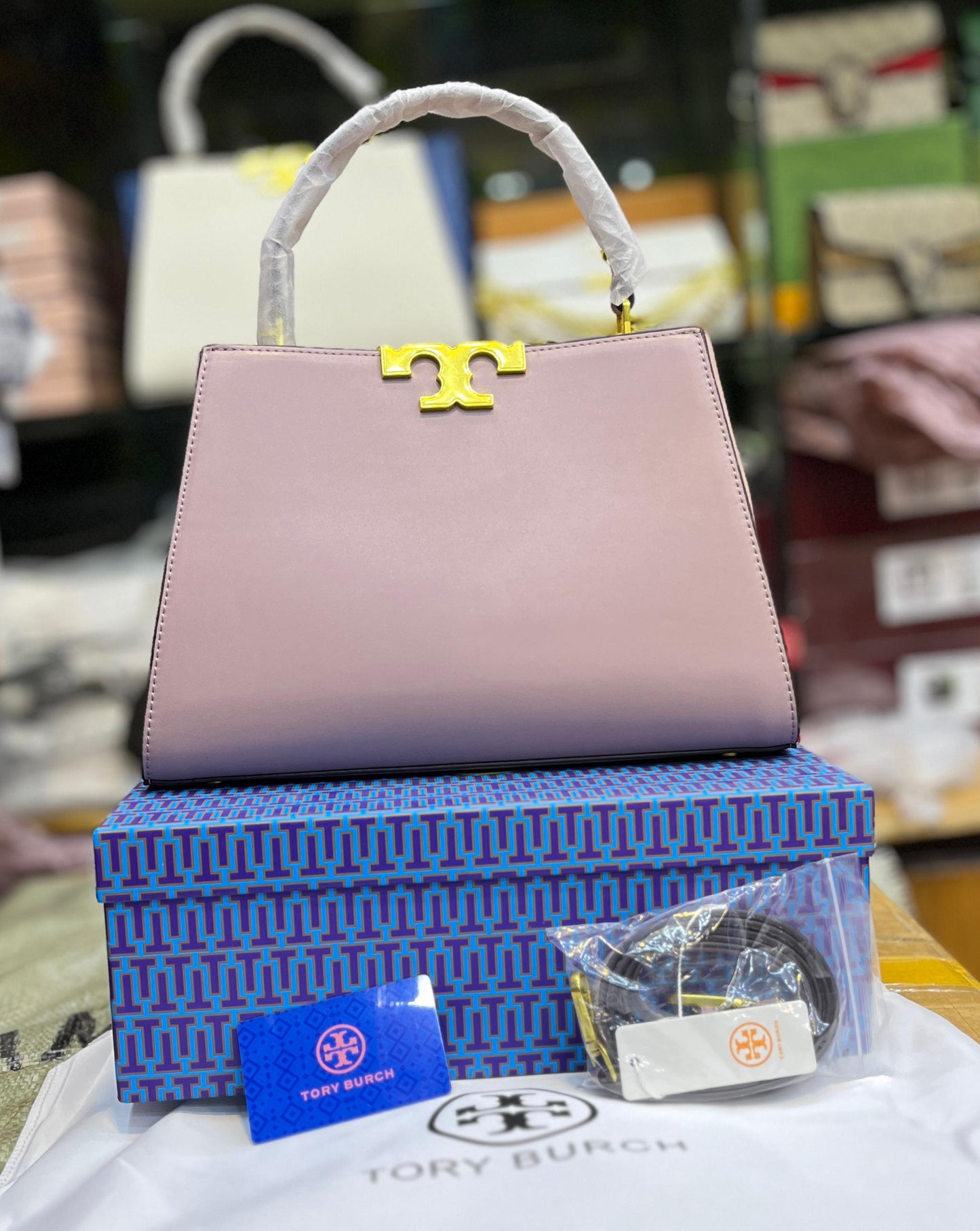 Tory Burch Eleanor Satchel – Premium Women Bag (Tea Pink)