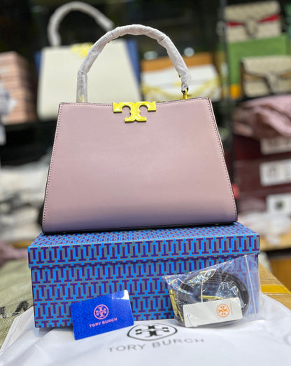 Tory Burch Eleanor Satchel – Premium Women Bag (Tea Pink)