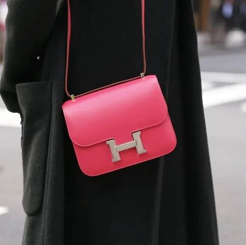 Hermès Constance 18 Bag – Classic Palladium Hardware (Pink)