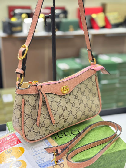 GUCCI OPHIDIA SMALL BAG – Women Bag (Pink Beige)