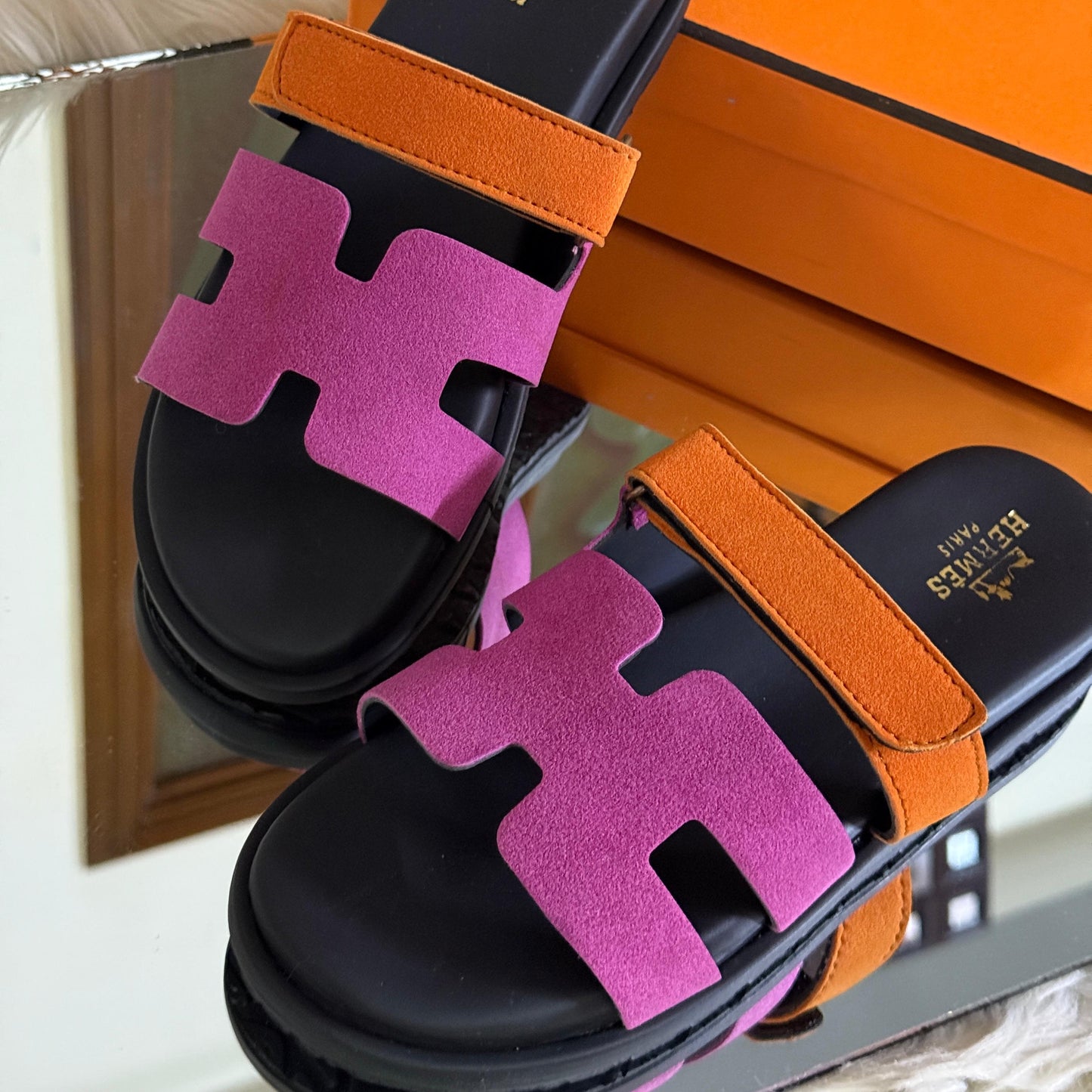 H-E-R-M-E-S Ladies Softy Flat Slippers – Premium Women Flat Slippers (Pink)