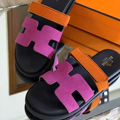 H-E-R-M-E-S Ladies Softy Flat Slippers – Premium Women Flat Slippers (Pink)