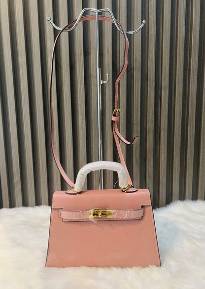 HERMÈS KELLY SELLIER 25CM – Women Bag | Luxury Leather Top Handle & Shoulder Bag (Pink)