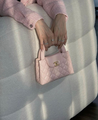 C-H-A-N-E-L KELLY MINI BAG SHINY AGED – Women Bag (Pink)