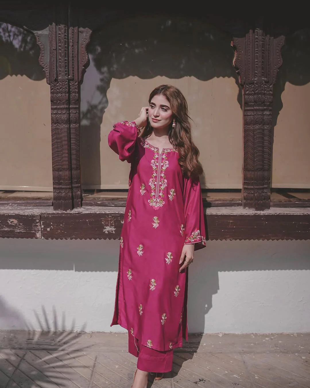 Vintage 2Pc Stitched (Pink)