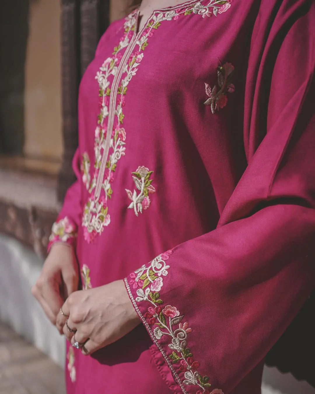 Vintage 2Pc Stitched (Pink)