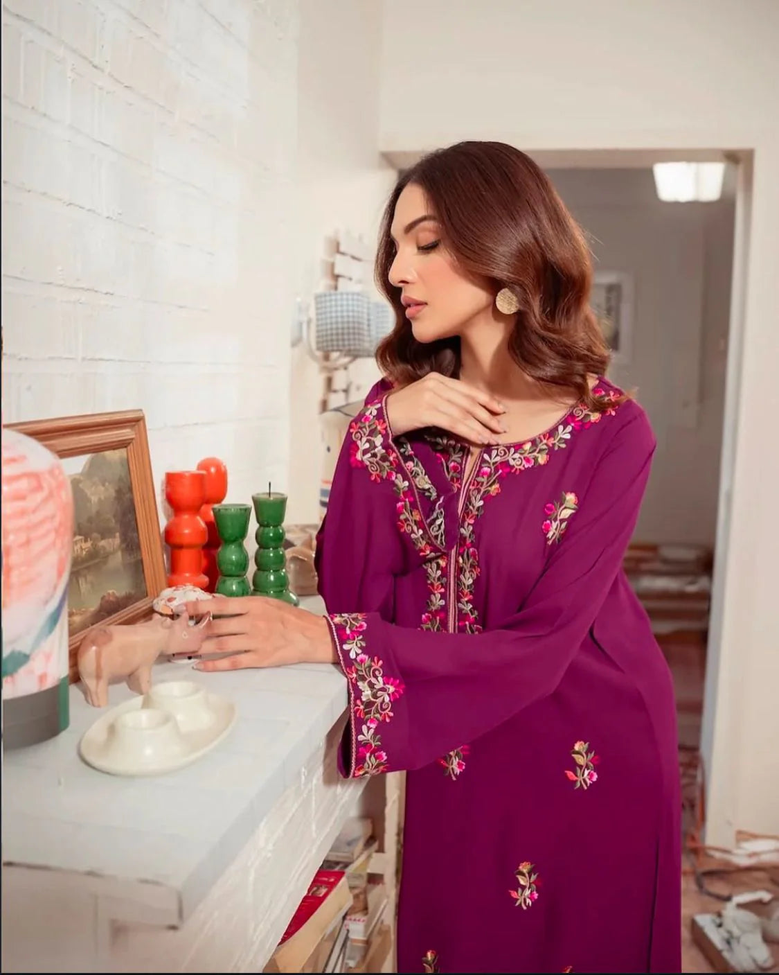 Vintage 2Pc Stitched (Pink)