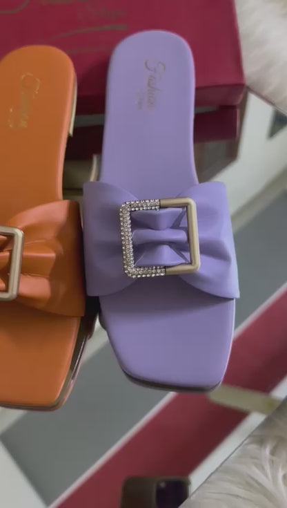 Fashionsteps Women Flats Slippers – Premium Comfort & Style (Purple)