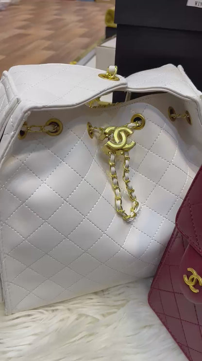 C-H-A-N-E-L 25 HOBO BAG RESTOCK – Women Bag (White)