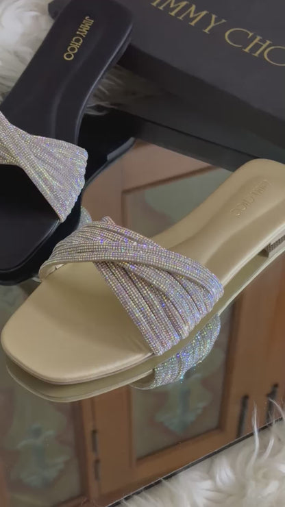 New Arrival – Jimmy Choo Slippers (Gold/Silver)