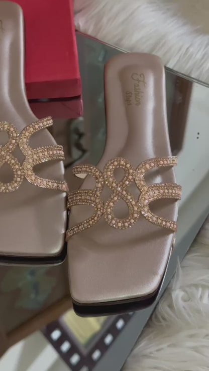 Fashion Steps Official – Premium Soft Rubber Sole Shoes (Gold)