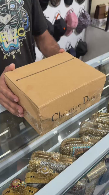 DIOR Designer Women Bag – Master Series with Long Belt (Beige Blue)