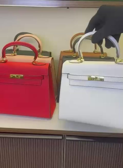 HERMÈS KELLY SELLIER 25CM – Women Bag | Luxury Leather Top Handle & Shoulder Bag (Pink)