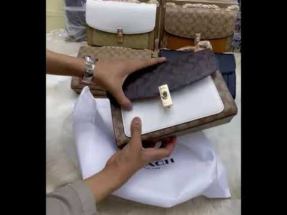 C-O-A-C-H Elegant Women Handbag – Luxury Edition with Full Brand Packaging (Brown)