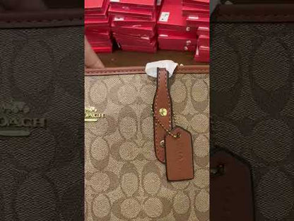 C-O-A-C-H CITY TOTE BAG IN SIGNATURE CANVAS – Women Bag (Black)