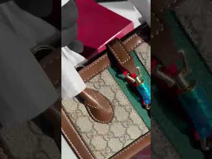 G-U-C-C-I Supreme Rectangular Top Handle Women Bag – Signature Edition (Brown)