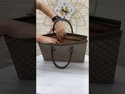 G-U-C-C-I Luxury Signature Large Women Bag | Super Premium Edition (Brown)