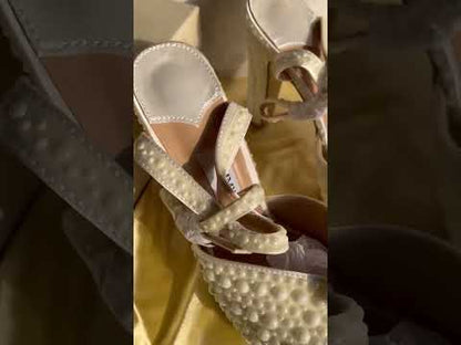 J-I-M-M-Y C-H-O-O Luxury Embellished Satin Platform Sandals – 120mm Heel | Premium Women Footwear