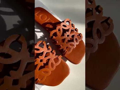 L-O-E-W-E Inspired Petal Anagram Women Slide – Premium Edition (Black)