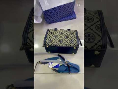 TORY BURCH — Women's Duffle Bag (Complete Branded Packaging) (Blue & Grey)