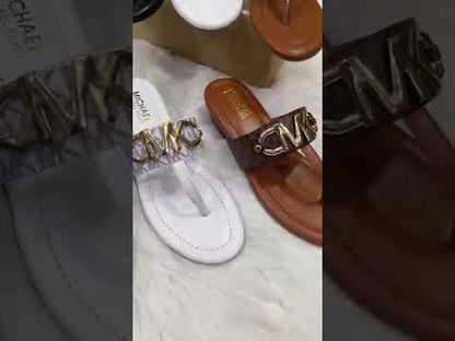 M-I-C-H-A-E-L K-O-R-S Flats – Elegant Women Footwear (Brown)