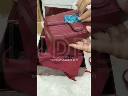 G-U-C-C-I Marmont 2.0 Quilted – Essential Luxe Women Bag (Maroon)