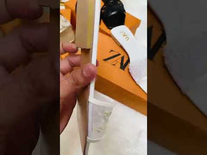 Z-A-R-A Embroidered Pearl Flat Slippers – Elegant Women Footwear (Gold)