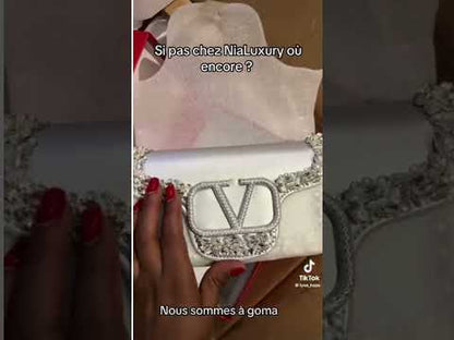 V-A-L-E-N-T-I-N-O G-A-R-A-V-A-N-I Locò Small Crossbody Women Bag – Crystal Edition (Silver Design-1)