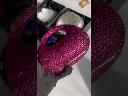 S-W-A-R-O-V-S-K-I Mini Rhinestone Clutch Women Bag – Glam Party Edition (Black)