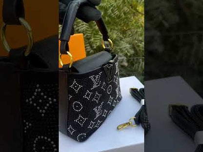LOUIS VUITTON – Women Bag | Luxury Handbag with Long Belt | Complete Brand Packaging (Black)