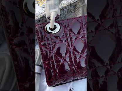 D-I-O-R Luxury Mini Patent Lady Style Women Bag – Black | Premium Edition (Black)