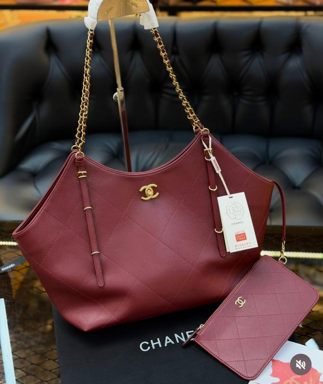 C-H-A-N-E-L 25S MAXI TOTE BAG – Women Bag (Red)