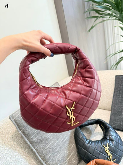 SAINT LAURENT YSL ICARINO QUILTED NAPPA – Women Bag (Maroon)