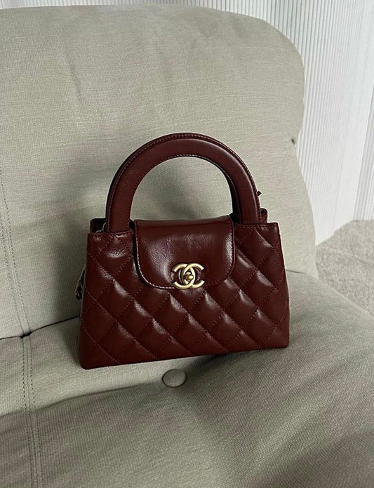 C-H-A-N-E-L KELLY MINI BAG SHINY AGED – Women Bag (Red)