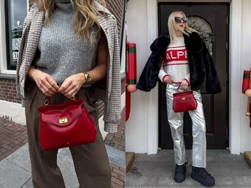 JW PEI Lucia Classic Top Handbag – Premium Women Bag (Red)