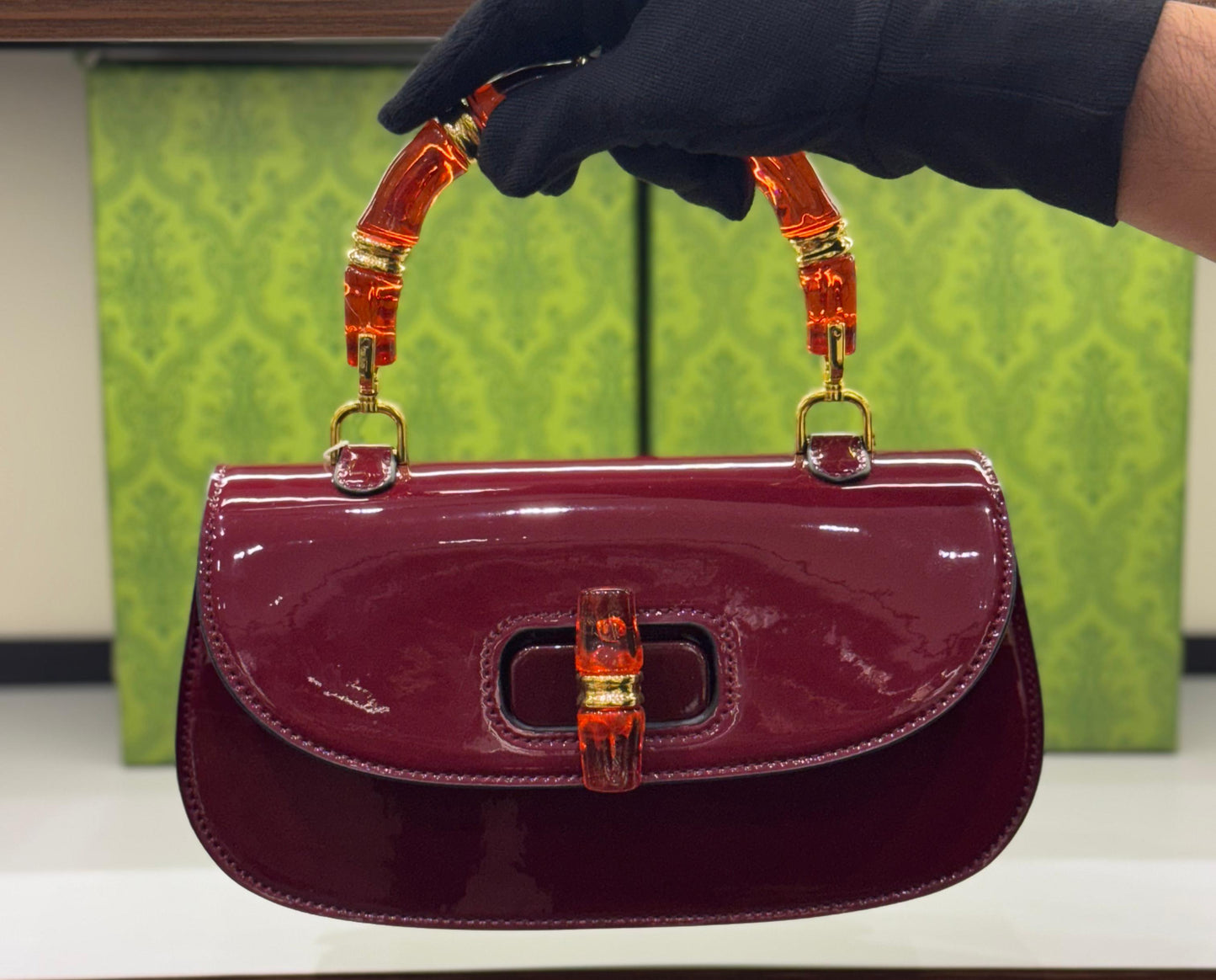 GUCCI BAMBOO 1947 – Women Top Handle Bag (Red)