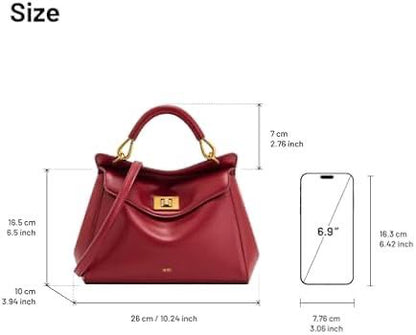 JW PEI Lucia Classic Top Handbag – Premium Women Bag (Red)