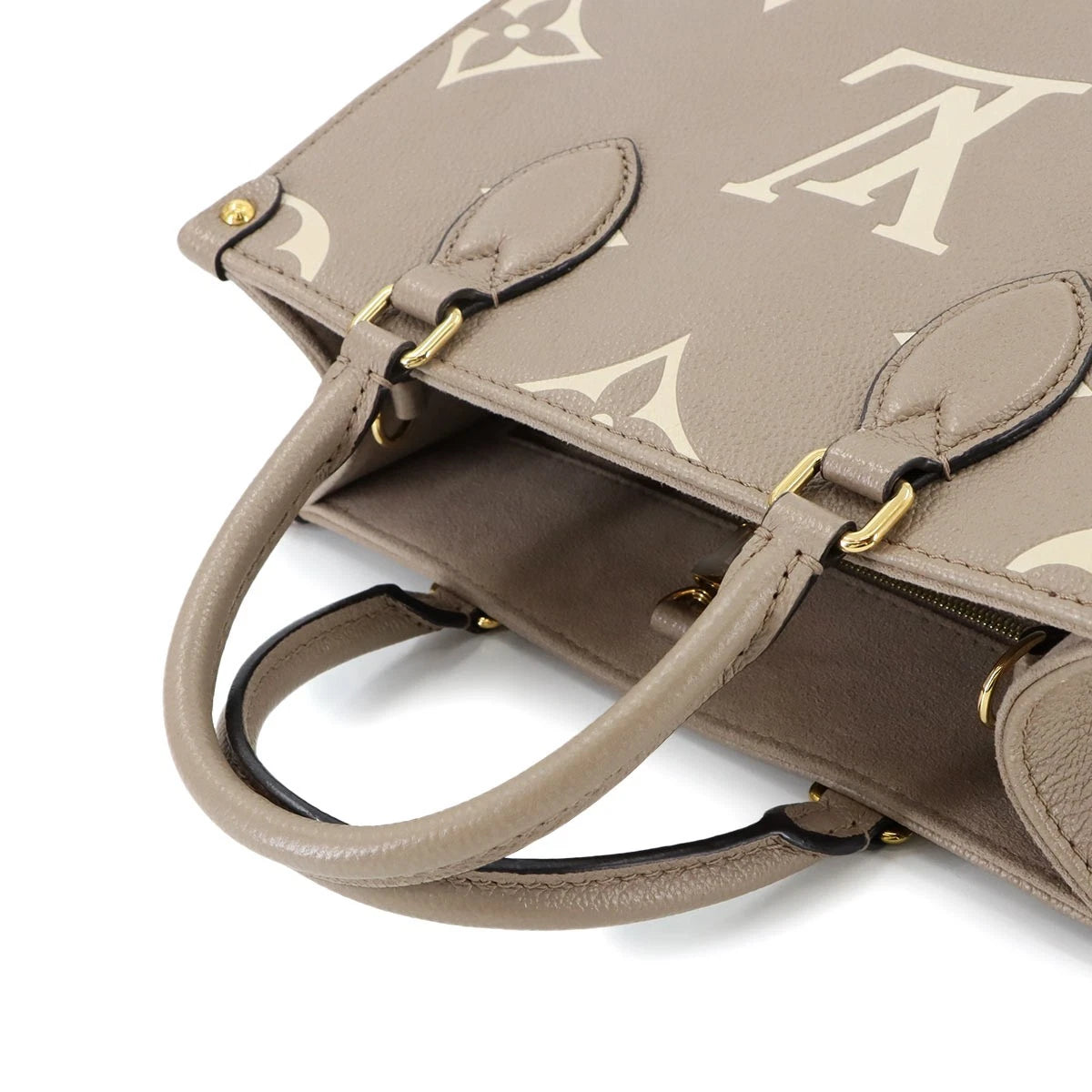 L-O-U-I-S V-U-I-T-T-O-N On The Go PM Empreinte 2Pc Set – Luxe Carry Women Bag (Cream/Dove)